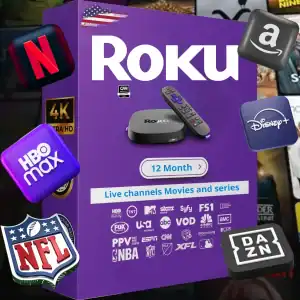 IPTV for Roku 12 month premium streaming service